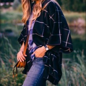 Black and White Poncho